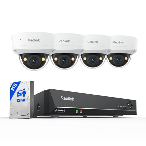 Reolink 12MP 8CH PoE Security Camera System with IK10 Vandalproof,