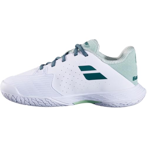 Babolat Junior Propulse 3 All Court Wimbledon Limited Edition Tennis Shoes (White/Dark Green)3