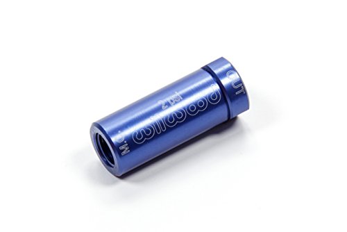 Wilwood Residual Pressure Valve, Compact, 2 lb, 1/8 in NPT Inlet, 1/8 in NPT Outlet, 1.600 in Long, Aluminum, Blue Anodized, Disc Brake, Each