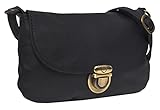 Gusti Umhängetasche Leder-Rona Handtasche Ledertasche Vintage Schwarz Leder