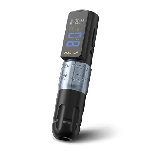 Ambition Soldier 270 S Wireless Tattoo Pen Machine, Rotary Tattoo Gun with 2400 mAh Battery, 270 g.cm Torque Brushless Motor, 5.0mm Stroke Cordless Tattoo Supply for Professional Artists