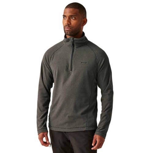 Regatta Men's Montes Lightweight Half Zip Fleece Midlayer Pullover - Perfect for Outdoors, Walking, Hiking & Camping Brown