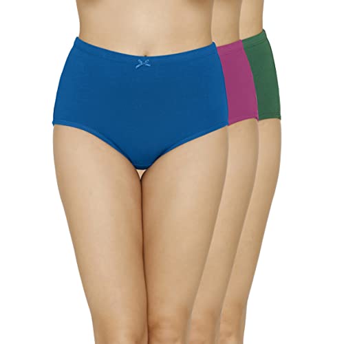 Image of Amante Solid High Rise Full Coverage Full Brief Panties (Pack of 3)