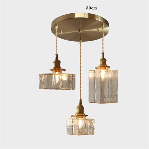 Lampe suspendue LED verre carré pour remplacer plafonnier