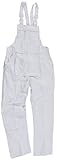 Men's Work Wear Safety Work Poly/Cotton Bib 'n' Brace Painters Decorators Engineers Coveralls Overalls Dungarees (Waist To Fit 46', White)