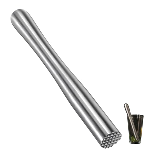 Cocktail Stampfer Muddler,Edelstahl Stößel für Cocktail Stössel Limettenpresse Barstößel Zitronen Stampfer Stössel für Cocktails für Frische Obst Gewürz Limetten Eiswürfel,Bar Party Bankett