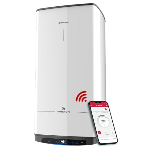 Ariston Quadris WiFi 100L, Chauffe Eau Électrique Compact, Intelligent, Connecté, Stéatite, 25% d'Économie d'Énergie, Eco Evo, Fabriqué en France, Gain de place...