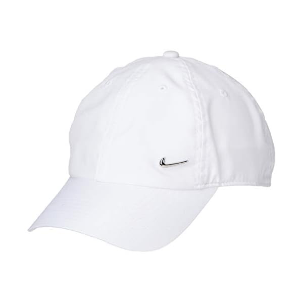 Nike-Unisex-Sportswear-Heritage86-Cap NIKE OneSize Swoosh H86, White/Metallic Silver, One Size
