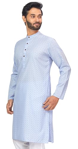 Image of Studio Shringaar Men's Cotton Relaxed Fit Straight Kurta