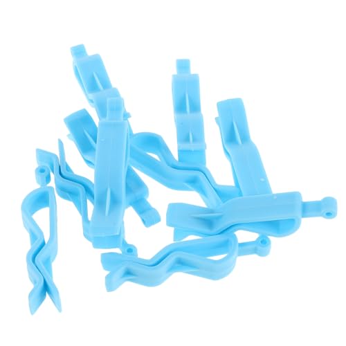 Milisten 10 Clips para Bolsas de Basura de Plástico Soporte de Fijación Antideslizante para Cubo de Basura Color Azul Tamaño Compacto Uso Doméstico y Oficina