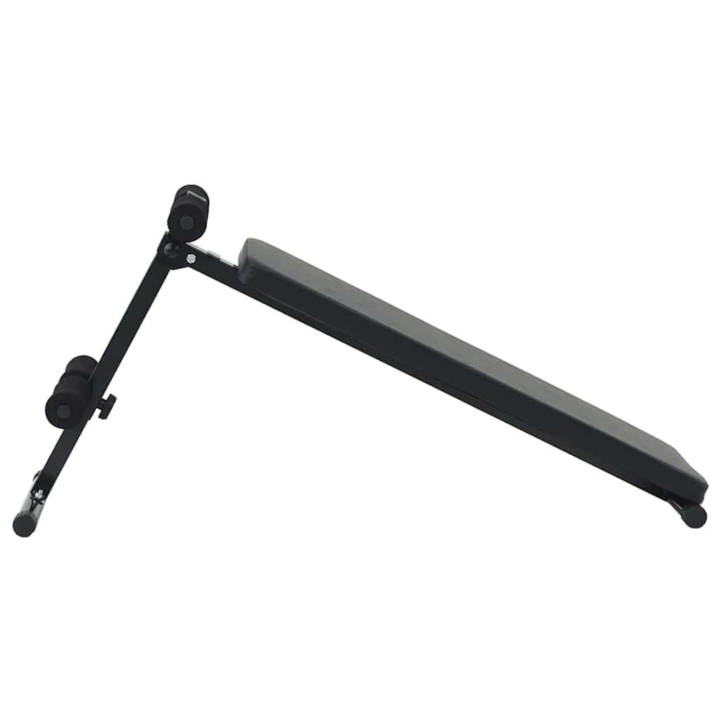 Sit-Up-Bank klappbar 124 x 33,5 x 55 cm, Trainingsbank aus pulverbeschichtetem Stahl für Home Gym, Bauchmuskeltrainer für Indoor Training