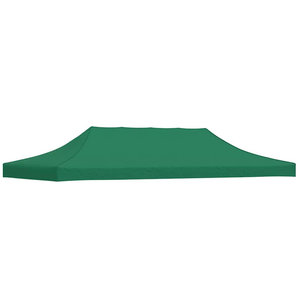 Dach namiotu imprezowego, zielony, 6 x 3 m, 270 g/m², tkanina Oxford z powłoką PCW, odporna na promieniowanie UV i wodoszczelna, dach zapasowy do pawilonu, ogrodu, balkonu, tarasu, ochrona