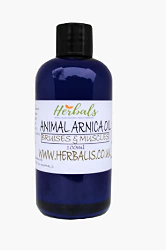 Natural Arnica (Arnica Montana) Oil For Dog & Cat 100ml: for bruises, strained joints, muscles, ligaments, tendons & aches