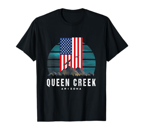 Queen Creek Arizona US Vintage Retro Mountain T-Shirt