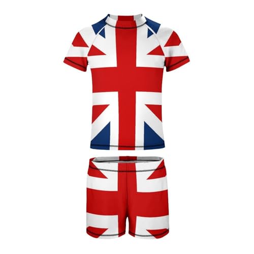 British FlagChildren's Casual Swimsuit Set - Simple and Versatile6-7Y（110cm）2
