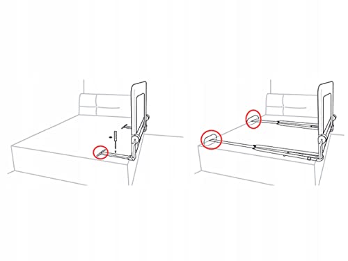 Barrière de sécurité lit bébé pliable 180 cm avec ceintures