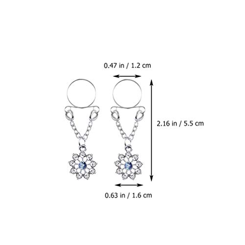 ARTIBETTER 2 Pares Anéis de Mamilo Sexy Piercing Mamilos Piercing Anéis de Mamilo Cristal Strass Joi