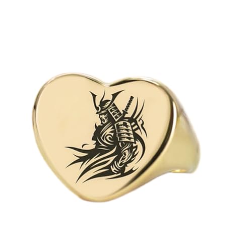 Anillo samurái vintage de plata y oro para lucir en eventos y diario