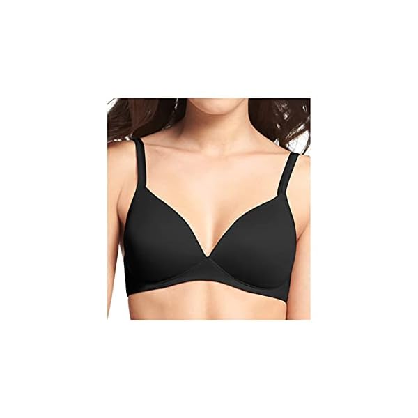 Warner's Women's Elements of Bliss Support and Comfort Wireless Lift T-Shirt Bra 1298, Black, 34C
