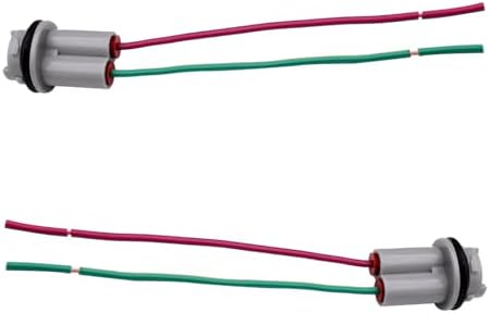 2 PCS T15 Car Brake Light Socket Replacements, Waterproof Soft Vehicle Daytime Running Light Wire Harness, Universal Automotive Turn Signal Light Socket Pigtail Accessories (Multicolored)
