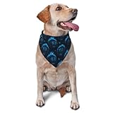 Bandana para perros pequeños, medianos y grandes, diseño de llamas azules de león, pañuelo triangular, pañuelo y accesorios para pañuelos