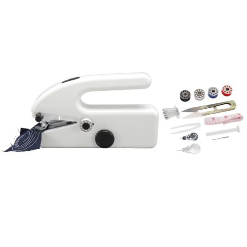 AKLOSIPY Máquina de Coser Portátil Portátil para Reparaciones Rápidas y Reparaciones de Bricolaje con Opción de Fuente de Alimentación Dual