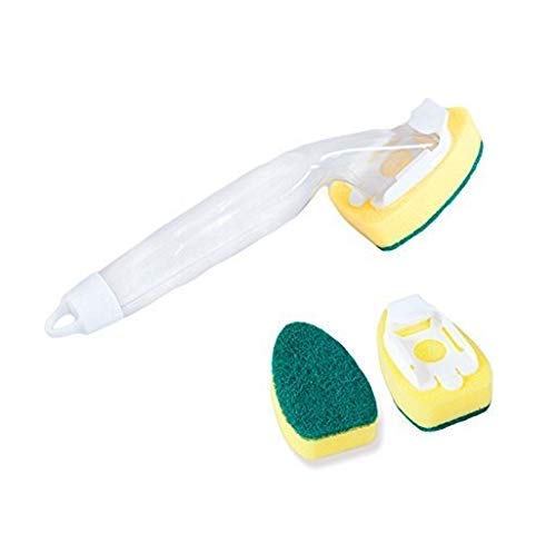 Unique Soap Dispenser Cleaner Dish Scrubber & Refill Soap Water Kitchen Sink Cleaning Brush Wand Kitchen Cleaning Tool-image-37