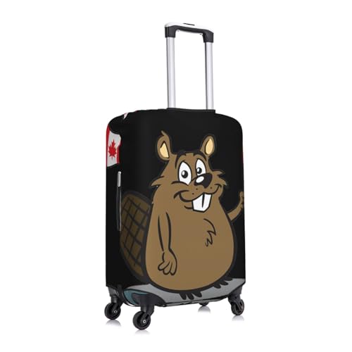 Beaver Print Luggage Suitcase Cover Protector Luggage Washable Covers With Concealed Zipper3