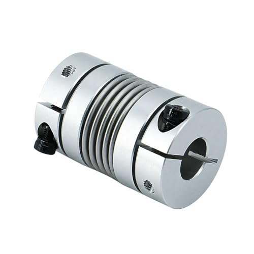 TSIOHKBS 1PCS LB-B- D20L34 Bellows Coupling Aluminum Alloy Encoder Step Servo Electronic Starter Screw Spring Elastic Flexible Coupling for CNC (4x4)