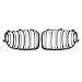 AceRide Double Line Front Bumper Kidney Grille Grill Compatible with BMW 1 Series E81 E82 E87 E88 2008 2009 2010 2011 2012 2013 Dual Slats Grills