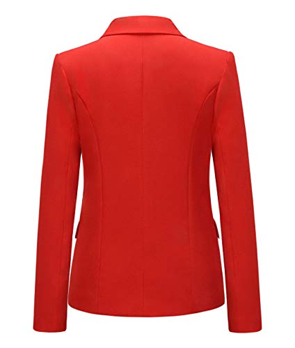 chouyatou Women's Vintage Double Breasted Slim Fit Dress Suit Blazer Jacket2