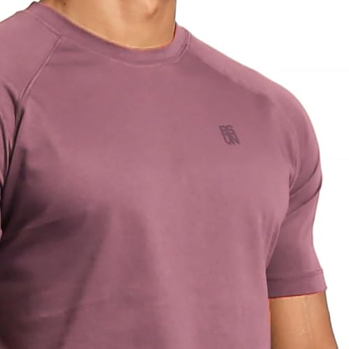 Image of Casual Short Sleeve Crew Neck Classic Wicking Breathable Fitness Muscle Athletic T Shirts Mens
