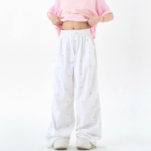 Women Baggy Cargo Pants High Waisted Wide Leg Parachute Joggers Drawstring Baggy Track Pants Y2K Aesthetic3