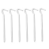 VICASKY 6 Stück Teiliges Ultraleichte Aluminium zeltpflöcke in Weiß mit Rutschfester Öse Sturmsichere Zeltheringe für Camping Pavillons Planen und Windschutz Einfache Handhabung und