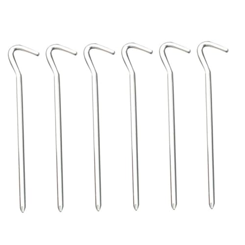 VICASKY 6 Stück Teiliges Ultraleichte Aluminium zeltpflöcke in Weiß mit Rutschfester Öse Sturmsichere Zeltheringe für Camping Pavillons Planen und Windschutz Einfache Handhabung und