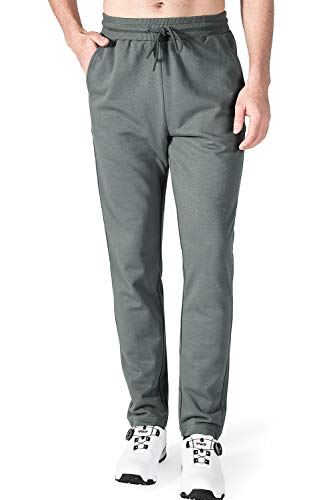 AOLI RAY Herren Jogginghose Baumwolle Sweatpants Freizeithose Trainingshose Sport Trousers mit 3 Taschen und Elastische Taille Grau M Cover