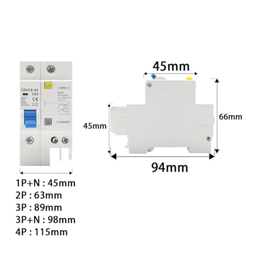 Disjoncteur différentiel contre surcharge et court-circuit triphasé - 3