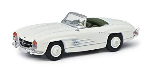 Miniature Mercedes Benz 300SL Roadster Schuco 1:87 collection premium blanche