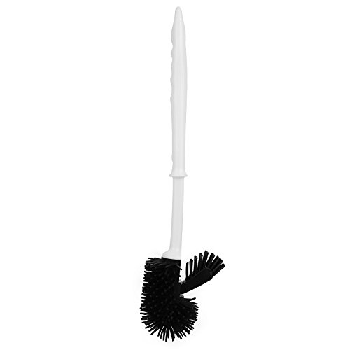 My-goodbuy24 Brosse de WC en silicone avec brosse en silicone et brosse de toilette pour salle de bain Noir Cover