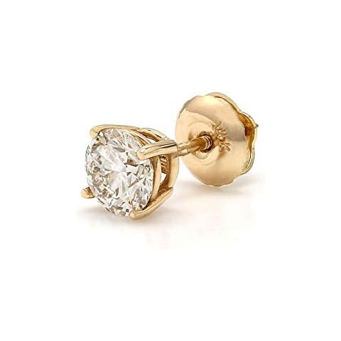 14k Yellow Gold Lab-Grown Diamond Single Stud Earring (0.40 cttw, H-I Color, VS2-SI1 Clarity) Cover