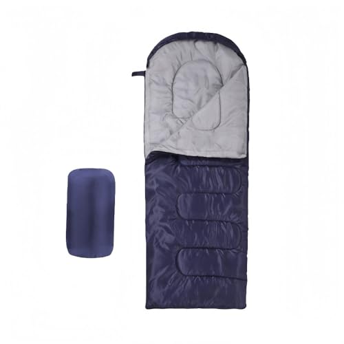 Diexgiy アウトドア 冬用 暖かい 大人用 寝袋 ポータブル 一人用 取り外し可能 洗える 冬キャンプ (ネイビー,2.4kg、0℃(192°F)対応)