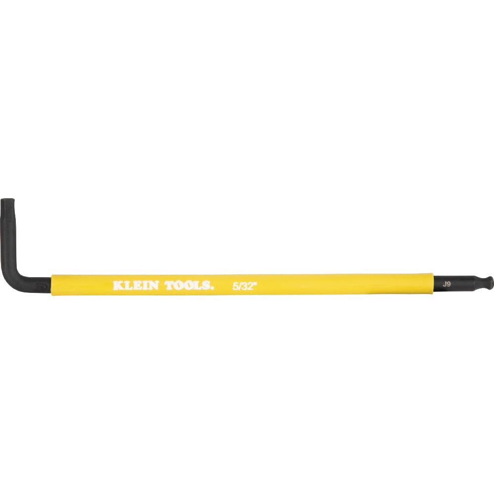 KLEIN TOOLS BLS9 Lot de 9 clés hexagonales extra longues SAE, code couleur, style L, traitées thermiquement, tailles 7/64" à 3/8"