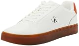 Calvin Klein Classic Cupsole LTH Ym0Ym01435 Low Top para Hombre, Color Blanco (Blanco Brillante/Arcilla alfarera/Goma), Talla 8
