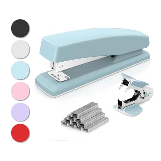 Deli Stapler, Desktop Stapler, Office Stapler, 25 Sheet Capacity, Includes 1000 Staples and Staple Remover, Blue