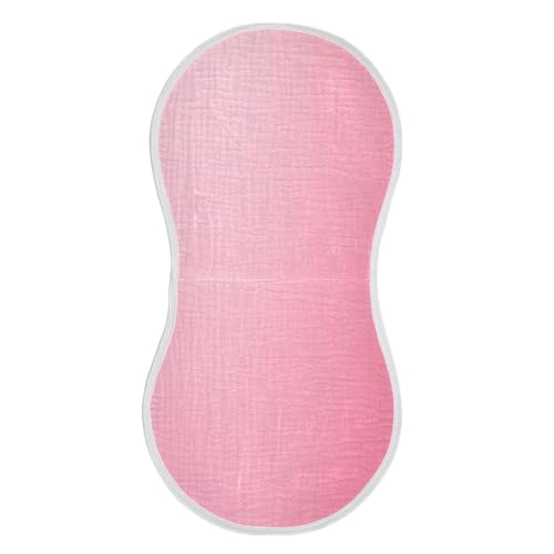 Kigai Pink Solid Color Baby Burp Cloths Extra Soft and Absorbent Burping Rags Cotton Burping Clothes Baby Washcloths for Newborn Boys Girls - 1 Pack