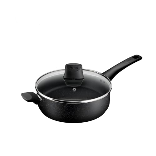 Tefal Sauteuse en pierre de titane 26 cm + couvercle, revêtement anti-adhésif haute performance, compatible avec toutes les cuisinières, y compris...
