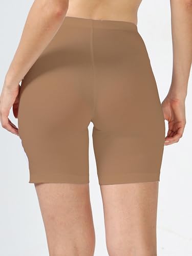 Image of Lavos Women Under Dress Sports Cycling Shorts, Bamboo Cotton Activewear Yoga Gym Workout Anti-Bacterial Uniform, Elastic Mid Waist Shorties Tights for Womens and Young Ladies