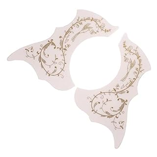 DOMELAY 4pcs Folk Guitar Pickguard Scratch Plate pour 40/41 Pouces pour Guitare Acoustique, 2 * or blanc, comme décrit - Les Beatles, Paul McCartney, John Lennon, RIngo Starr, George Harrison DOMELAY 4pcs Folk Guitar Pickguard Scratch Plate pour 40/41 Pouces pour Guitare Acoustique, 2 * or blanc, comme décrit – Image 3