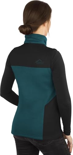 normani Fleece Weste für Damen mit Reißverschlusstaschen, Stehkragen, ZIP-T3K System Farbe Petrol Größe L