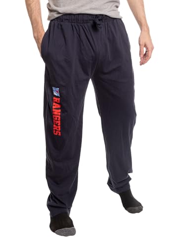 Calhoun NHL Mens Lightweight Cotton Jersey Lounge Pants (New York Rangers, Large)